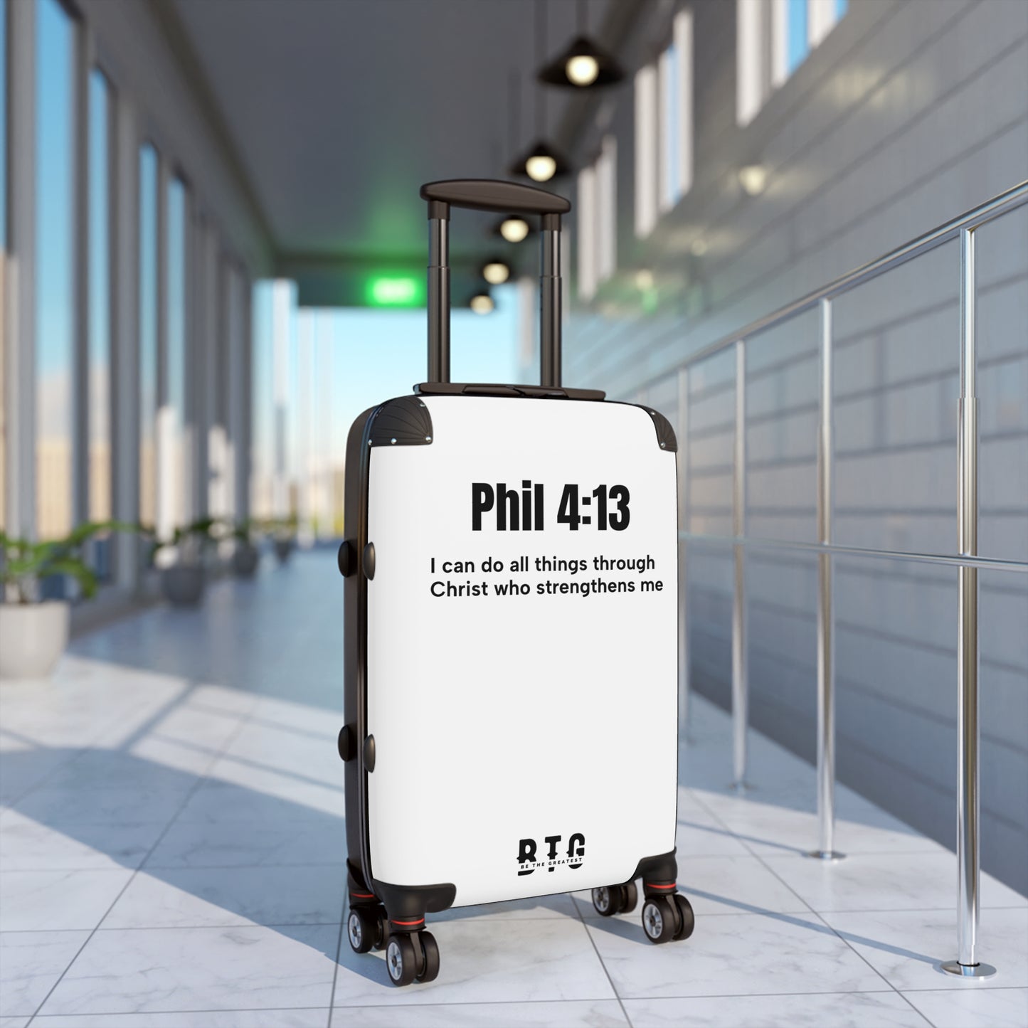 Phil 4:13 high quality suit case for travel