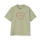 Men's Heavy Oversized Tee - 'Be the Greatest' Heart Design