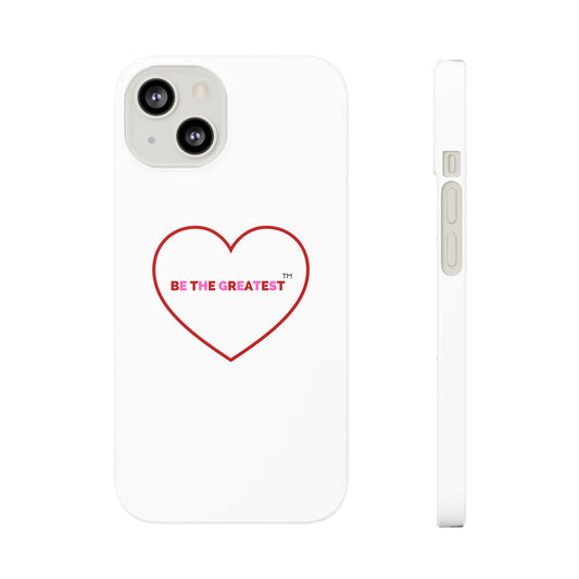 Inspirational Slim Phone Case - 'Be The Greatest' Heart Design