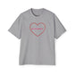 Men's Heavy Oversized Tee - 'Be the Greatest' Heart Design