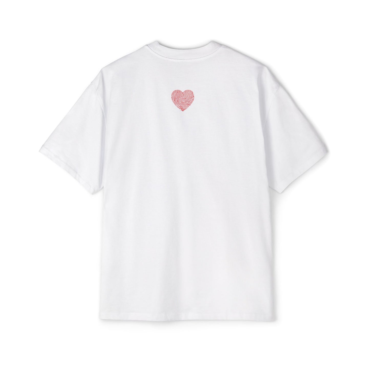 Men's Heavy Oversized Tee - 'Be the Greatest' Heart Design