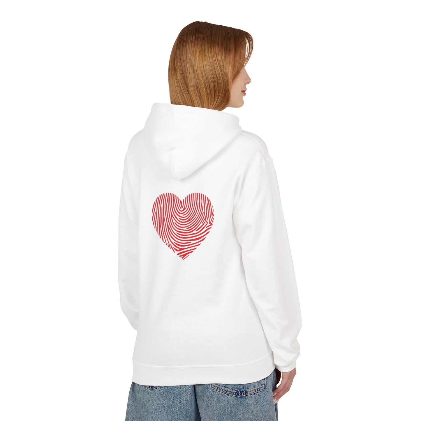 Heartfelt Fleece Hoodie - Unisex Softstyle Sweatshirt with Bold Love Design