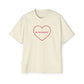 Men's Heavy Oversized Tee - 'Be the Greatest' Heart Design