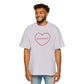 Men's Heavy Oversized Tee - 'Be the Greatest' Heart Design