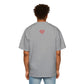 Men's Heavy Oversized Tee - 'Be the Greatest' Heart Design