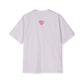 Men's Heavy Oversized Tee - 'Be the Greatest' Heart Design