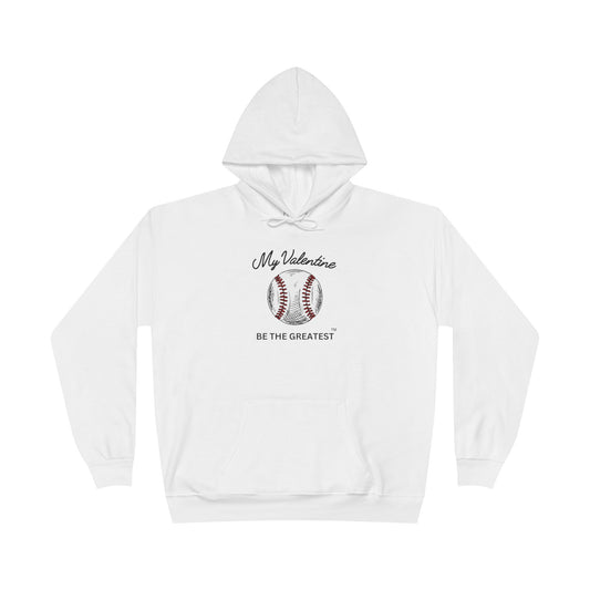 My Valentine Baseball Hoodie - Unisex EcoSmart Pullover Sweatshirt