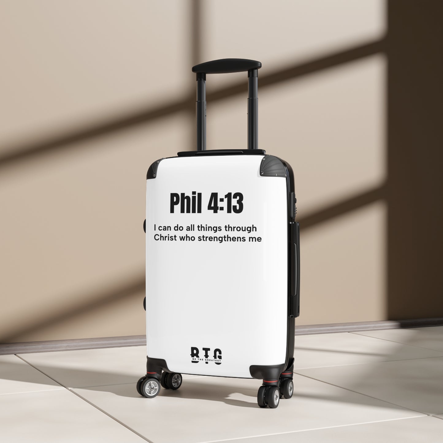Phil 4:13 high quality suit case for travel