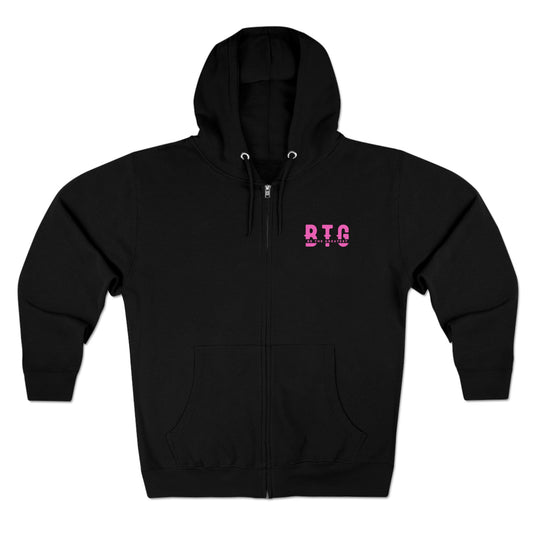 BTG Original "Malia Pink" Unisex Premium Full Zip Hoodie